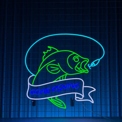 Gone Fishin' LED Sign