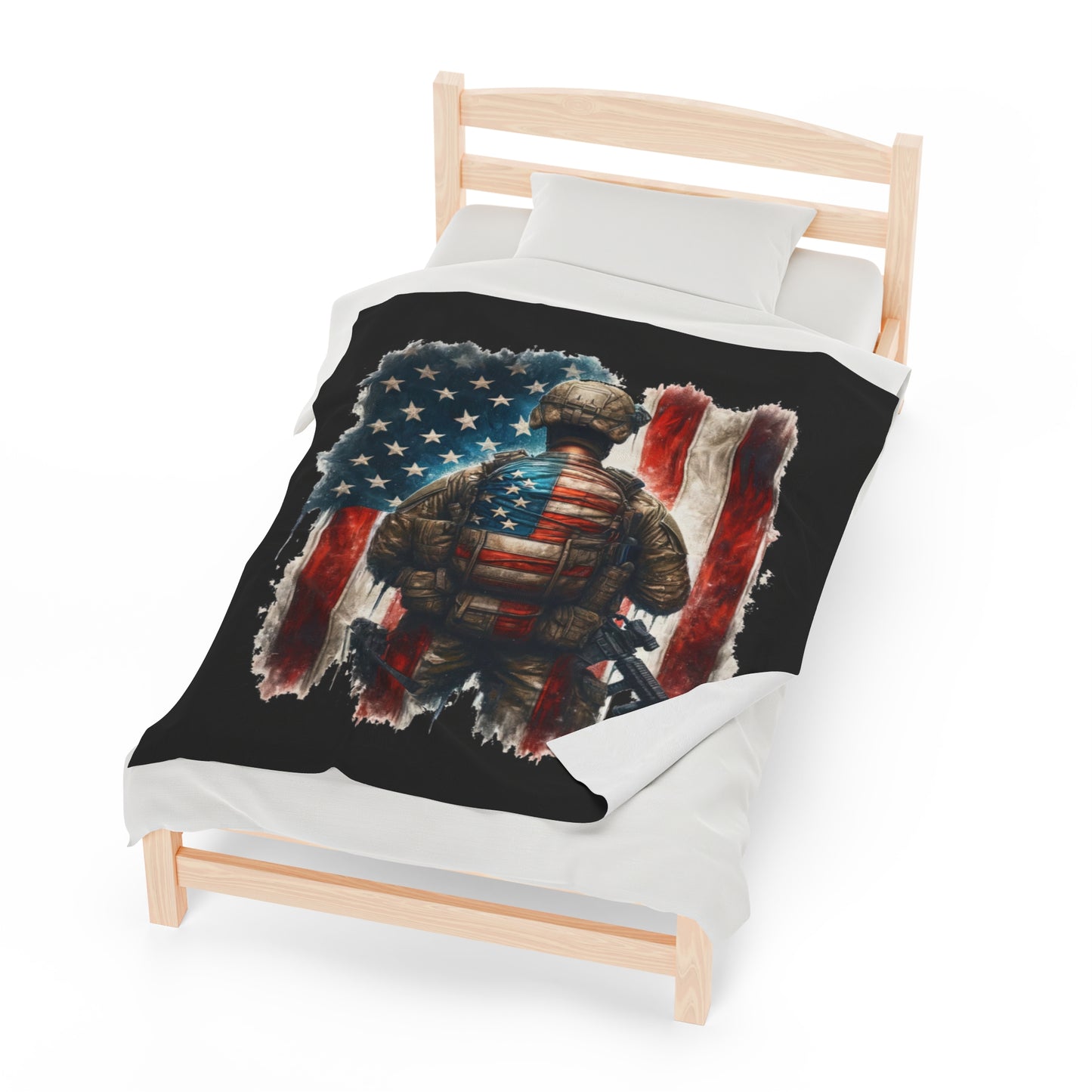 American Soldier Plush Blanket