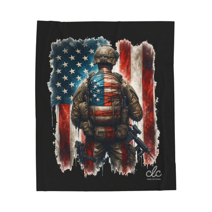 American Soldier Plush Blanket