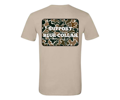 Support Blue Collar Tee - Retro Camo