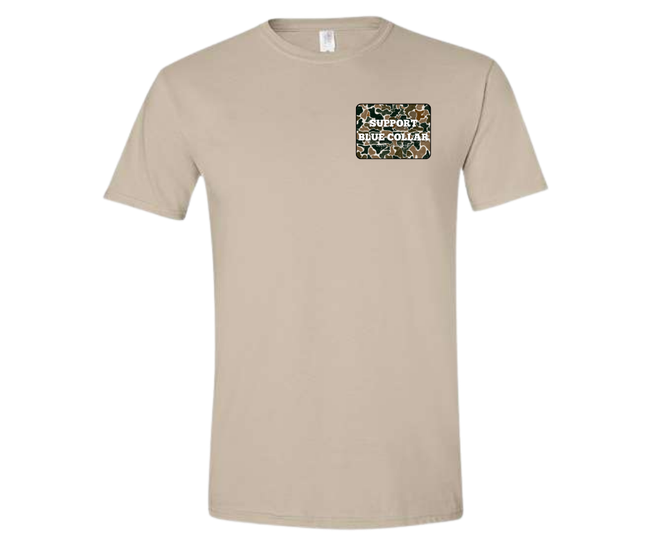 Support Blue Collar Tee - Retro Camo