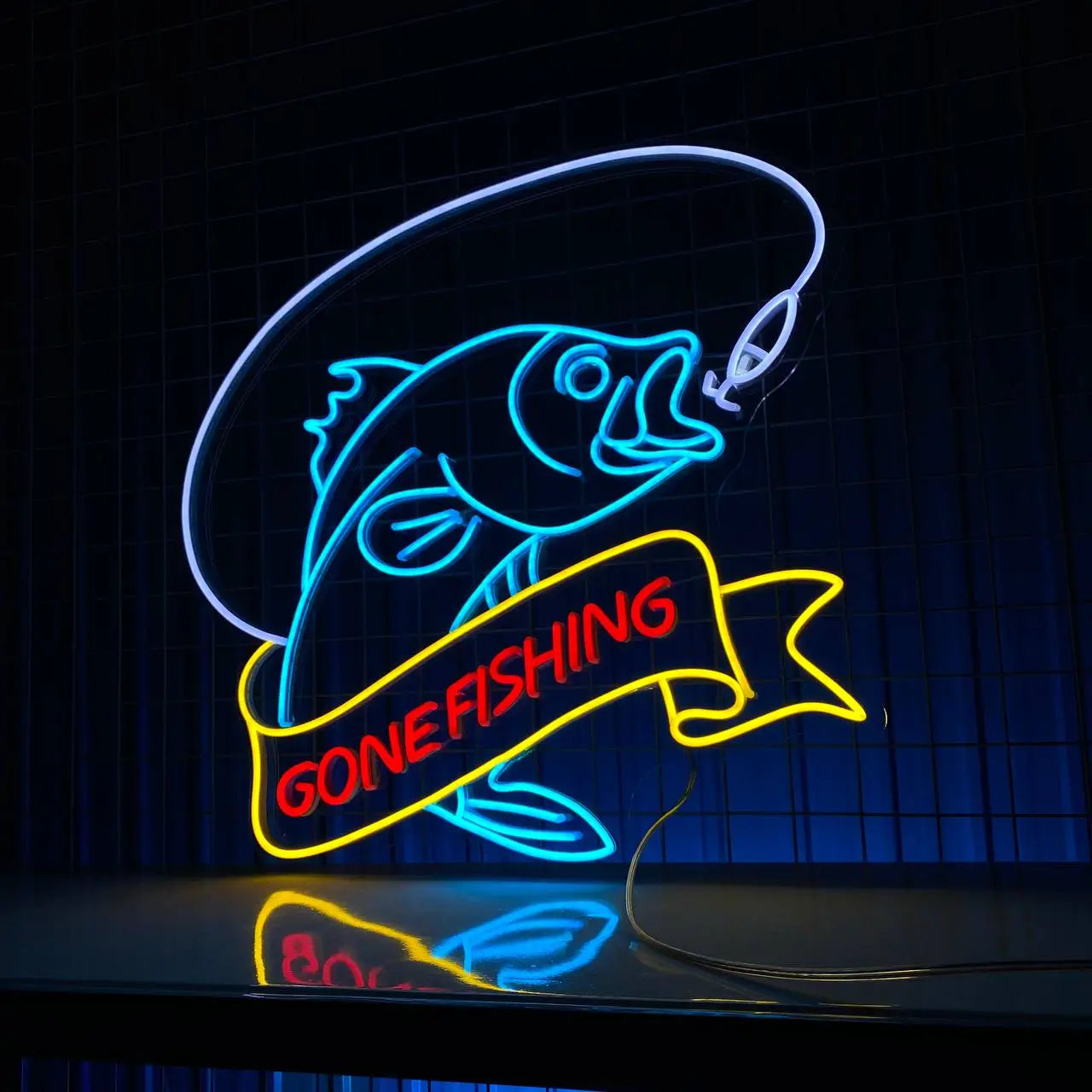 Gone Fishin' LED Sign